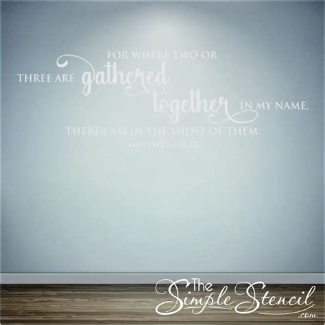 Matthew 18:20 Wall Decal | Christian Wall Art | Bible Verse Decor – The ...