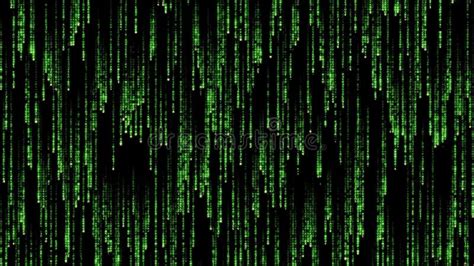 Falling Green Code in the Matrix Style. Animation Digital Background ...