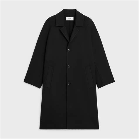 coat IN DOUBLE FACE CASHMERE - BLACK | CELINE