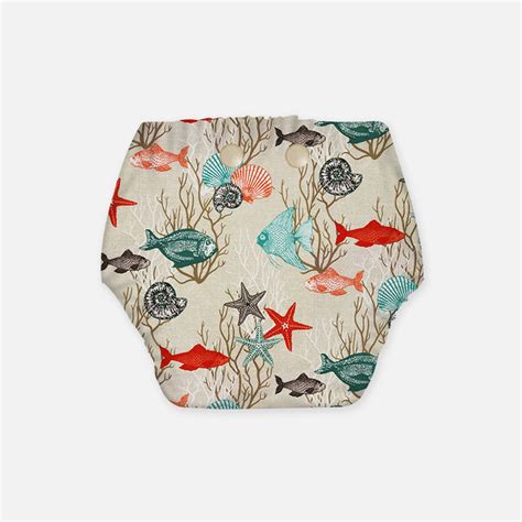 Reusable Cotton diapers - Aquatic Dream