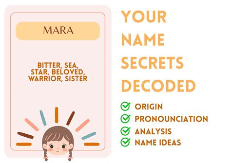 Mara - Multiple Girl Name Meaning and Pronunciation