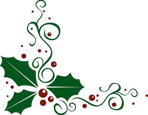 Christmas Holly Border Clip Art