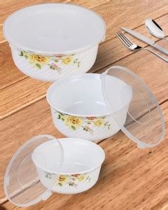 MDNSHO Opalware Mixing Bowl Opalware Mixing Bowl Set with Premium Lid ...