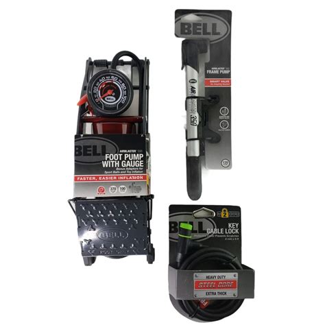 Buy 3 Piece Kit - Bell Sports AirBlaster 500 Foot Pump with Gauge, Bike ...