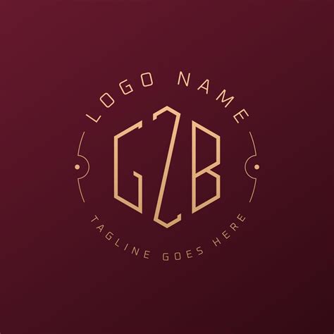 Luxury gzb logo design elegant letter gzb monogram logo minimalist ...