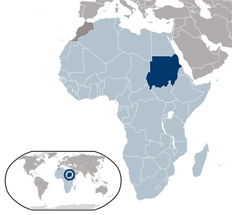 Large location map of Sudan | Sudan | Africa | Mapsland | Maps of the World