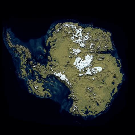 Antarctica without ice. by ATChaisson - Maps on the Web