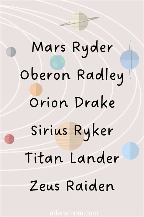 100 space names for babies that are actually cool – Artofit