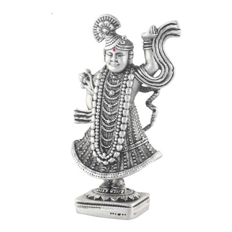 Silver Shreenath ji Nathdwara Temple Statue – CaratCafe