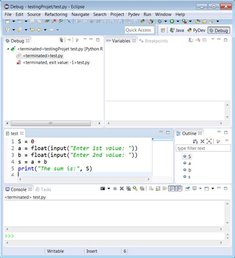 Python Eclipse Debug Shell 的图像结果