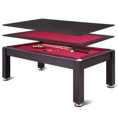 RayChee 84" 3-in-1 Multi Game Pool Table with Dining/Poker Top ...