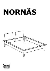 मैनुअल IKEA NORNAS बैड फ्रेम