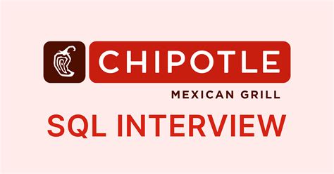 10 Chipotle SQL Interview Questions (Updated 2024)