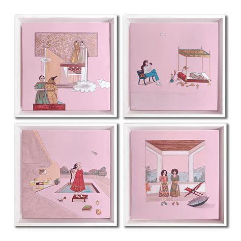 MAINAZ BANO -Inheritance - 51 (Set of four) | Contemporary Indian Art ...