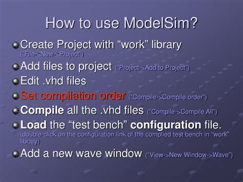 ModelSim VHDL 的图像结果