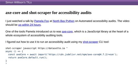 Image result for Running Axe Core From JavaScript Code