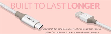 MINQ – 1.5M Type C Cable Fast Charging (Extra Tough Unbreakable Braided ...