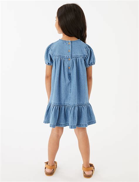Buy Denim Embroidered Dress at Marks & Spencer