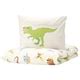 JÄTTELIK duvet cover and pillowcase, Dinosaurs/white, 150x200/50x80 cm ...