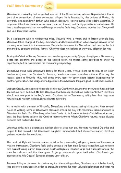 Things-Fall-Apart - Full Book Summary Okonkwo is a wealthy and ...