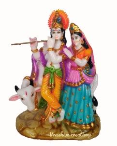 Vrusham Creations Sai Amrut Radha Krishna Murti 12 inch Decorative ...
