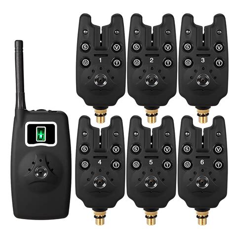 Adium Wirel Fishing Bite Alarms Set Digital Fishing Alarm Kit LED Alarm ...