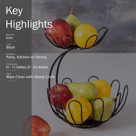 Buy Floral 2 Tier Fruit Basket Online at Best Price in India - Nestroots