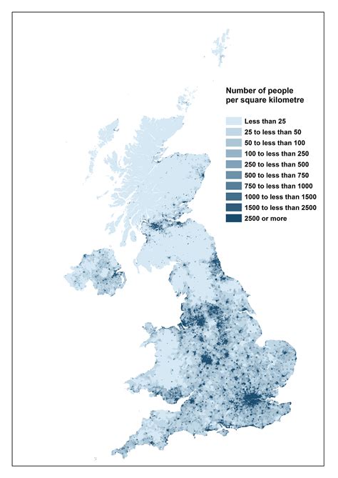 Population density of the United Kingdom. ... - Maps on the Web