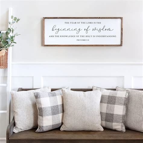 NATVVA Póster con texto en inglés The Fear of The Lord is The Beginning ...