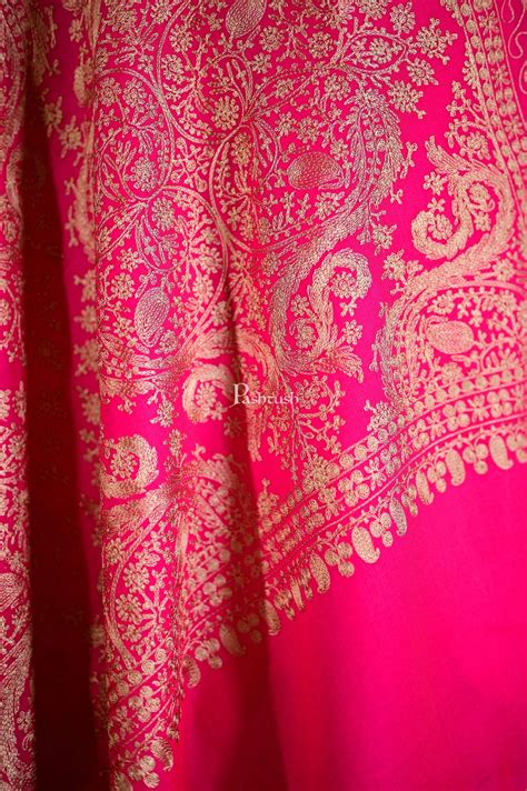 Pashtush Mens Fine Wool, Silky Nalki Embroidery Needlework Stole, Hot ...