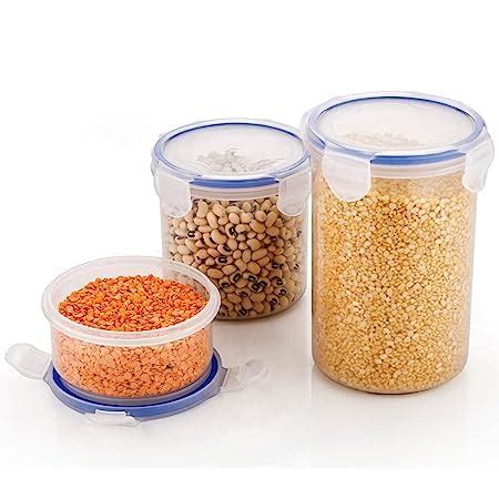 Buy Parv Homes Round Plastic Airtight Food Storage Containers with Leak ...