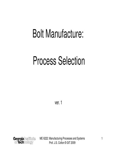 Image result for Bolt Manufacturing Process