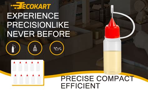 TecoKart 10Pcs Needle Tip Precision Applicator Bottle，15ML Squeeze ...