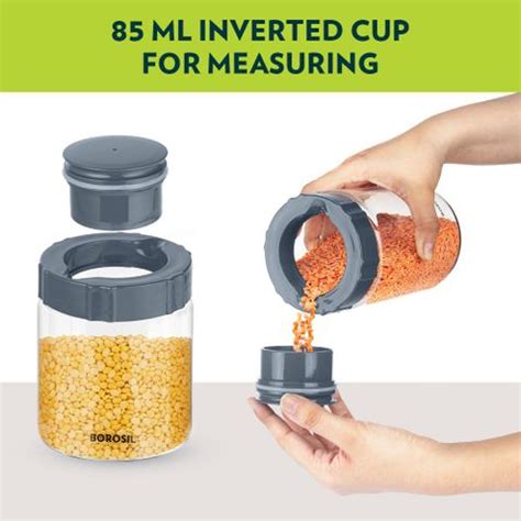 BOROSIL Glass Grocery Container - 600 ml Price in India - Buy BOROSIL ...