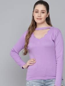 Q-Rious Casual Solid Women Pink Top - Buy Q-Rious Casual Solid Women ...