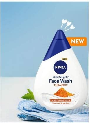 NIVEA MILK DELIGHTS TURMERIC ACNE-PRONE SKIN FACE WASH 100ML SET OF 1 ...