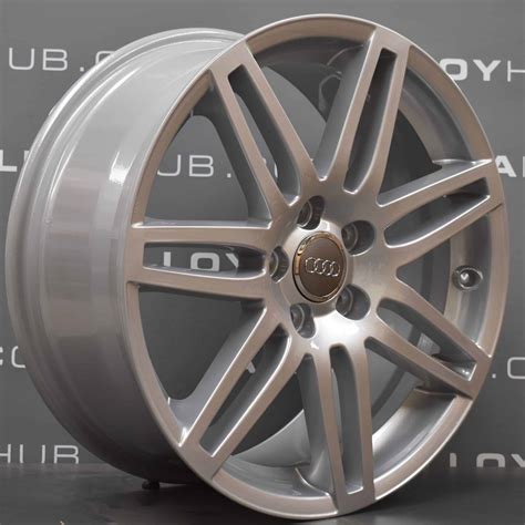 Genuine Audi A3 8P Black Edition 18″ Inch OEM Alloy Wheels - Silver | ﻿Alloy Hub
