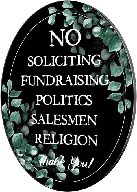 Amazon.com : No Religion Sign for House Door No Soliciting Signs for Home Office Sign Durable No ...