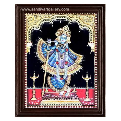 Shop Online Krishna 3D Embossed Tanjore Painting| Free Shipping ...