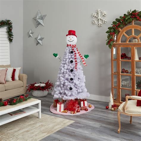 Nearly Natural 6.5-ft White Artificial Christmas Tree T3041 at Lowes.com