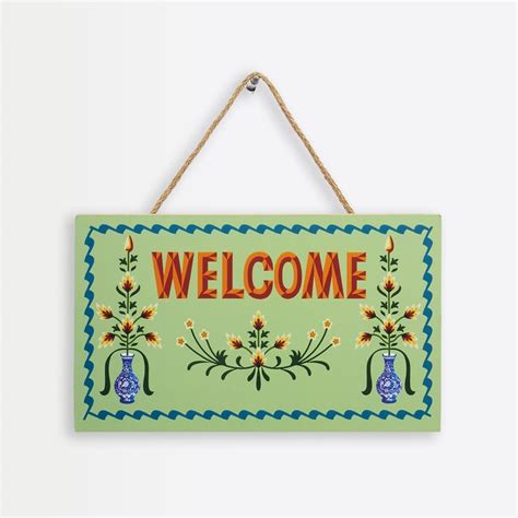 Buy Garnet Interiors Wooden Welcome Quote Hanging Wall Accent from Home ...