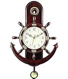 Buy Altra Plastic Pendulum Wall Clock (45 cm x 30 cm x 5 cm, Brown ...