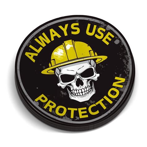 Use Protection Hard Hat Sticker - Armed American Supply