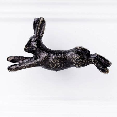 Antique Iron Rabbit Run Shape Kids Drawer Knob