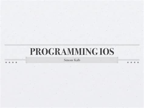 Programming On iOS 的图像结果