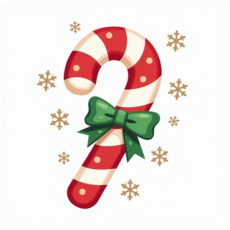 Cute Christmas Icon of Candy Cane | Christmas stickers, Christmas ...