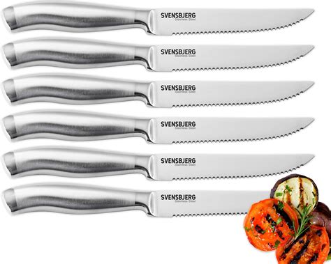 Amazon.com: Svensbjerg Steak Knife Set, Serrated Steak Knives, Dinner ...