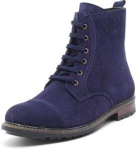 LOUIS STITCH Men's High Ankle Leather Brogue Style Italian Suede Boots ...