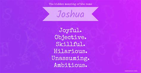 The hidden meaning of the name Joshua | Namious