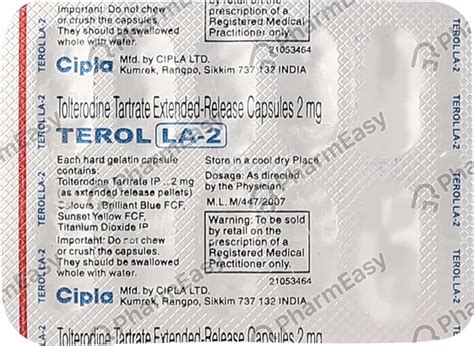 Terol La 2 MG Capsule (10): Uses, Side Effects, Price & Dosage | PharmEasy
